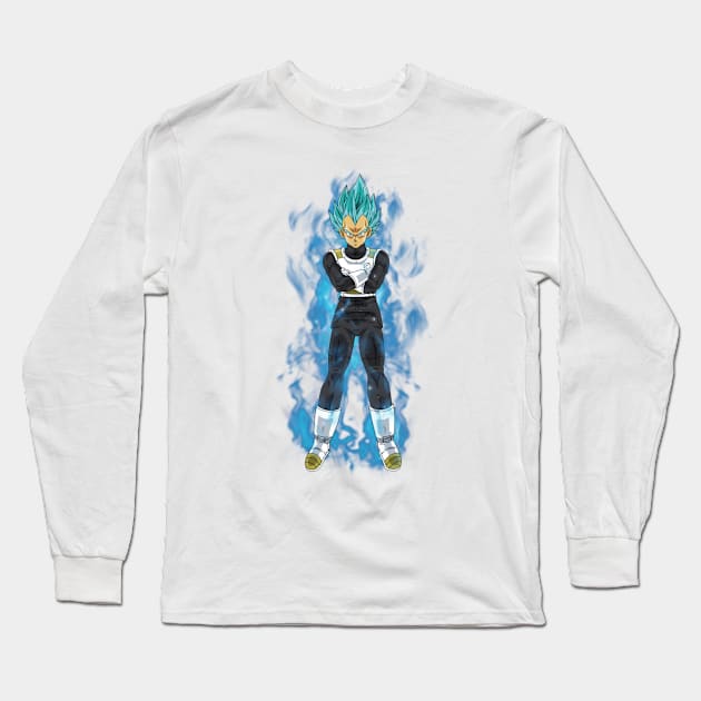 Vegeta Super Saiyajin Blue Long Sleeve T-Shirt by Barree